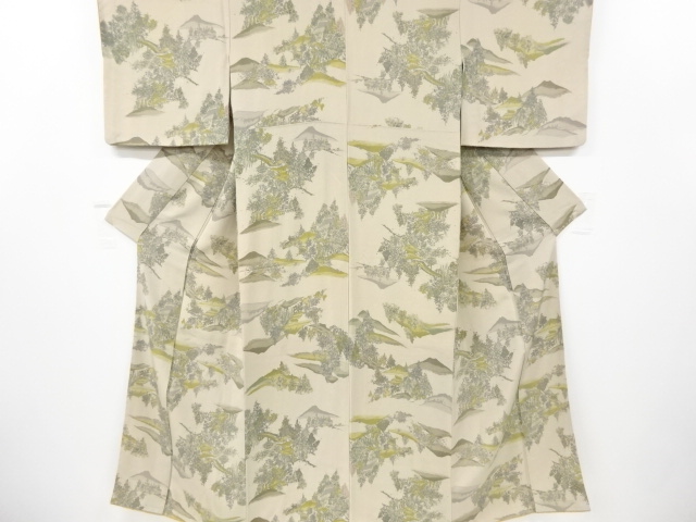 家屋風景模様小紋着物